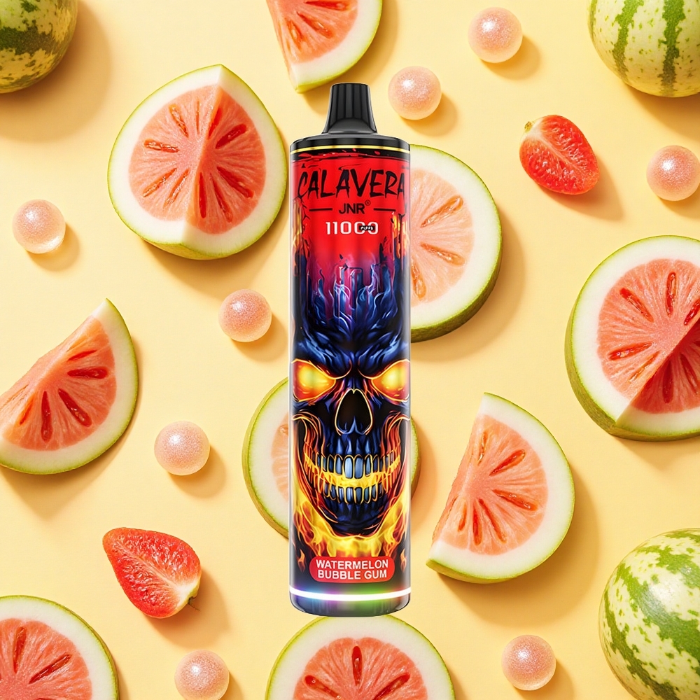 JNR Calavera 11000 Puffs Watermelon Bubble Gum Mesh Coil 850mAh Battery Capacity 21ml E-liquid