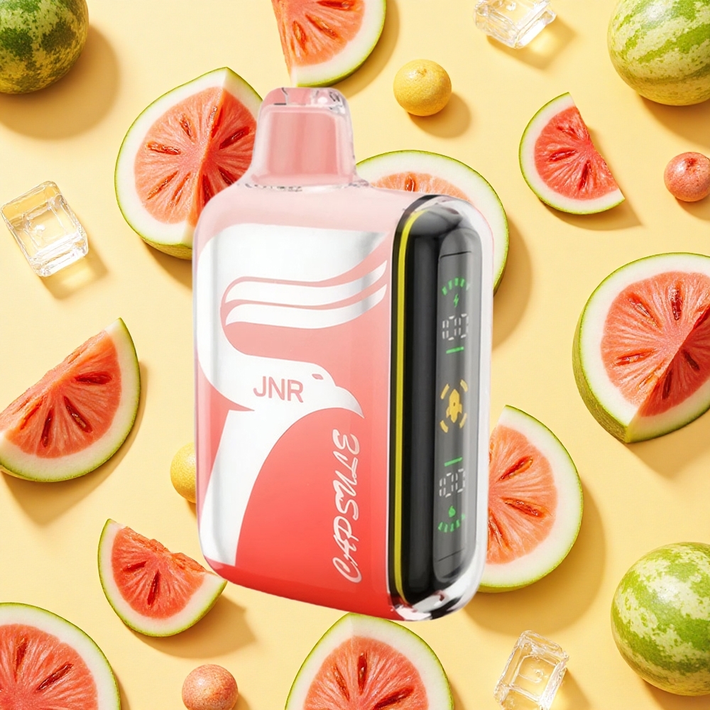 JNR Capsule 15000 Puffs Watermelon Brazz Ice 20ml E-liquid 850mAh Battery Capacity Dual Mesh Coil