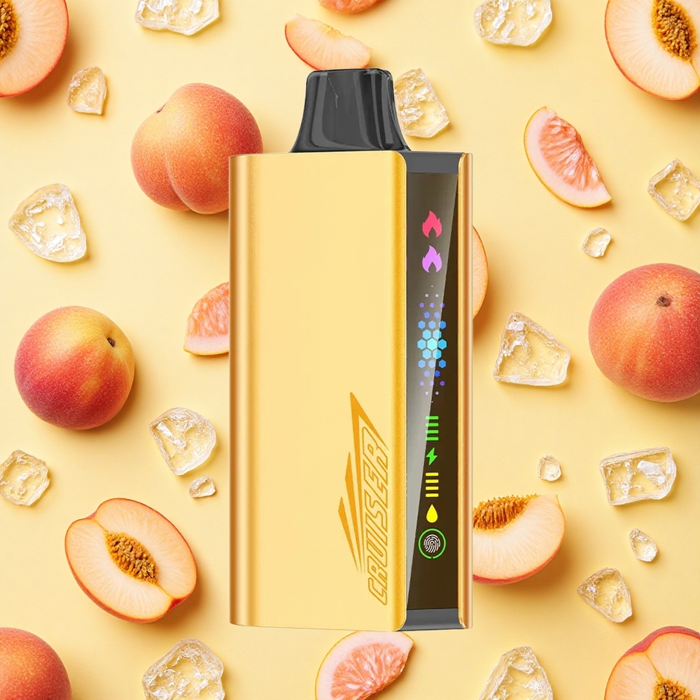 JNR Cruiser 12000 Puffs Peach Ice 3500mAh Battery Capacity Dual Mesh Coil Animation Screen