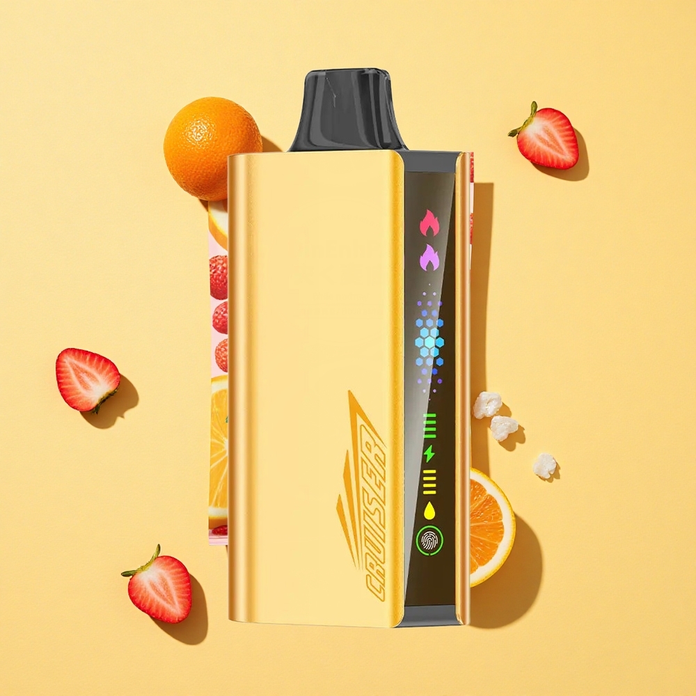 JNR Cruiser 12000 Puffs Strawberry No-Charge 3500mAh Battery Capacity Dual Mesh Coil