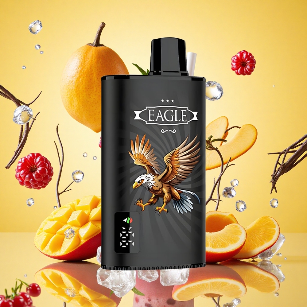JNR EAGLE Smart 23000 Puffs Blackcurrant Mango Ice Digital Screen Mesh Coil Type-C Charging