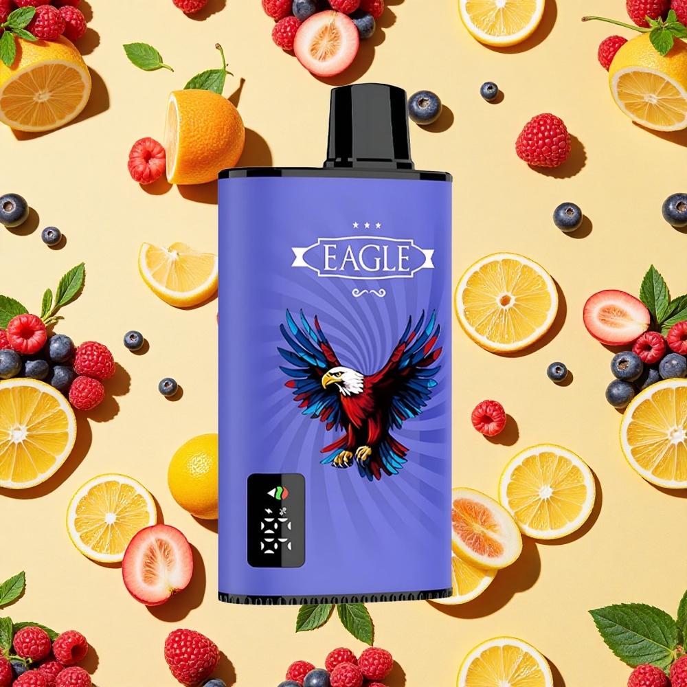 JNR EAGLE Smart 23000 Puffs Blue Razz Cherry Digital Mesh Coil 25ml E-liquid