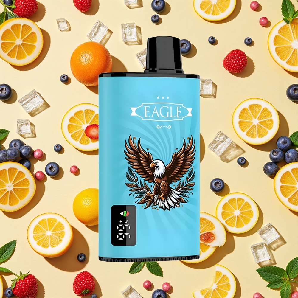 JNR EAGLE Smart 23000 Puffs Blueberry Ice Digital Screen 10ohm Mesh Coil 750mAh Battery Capacity