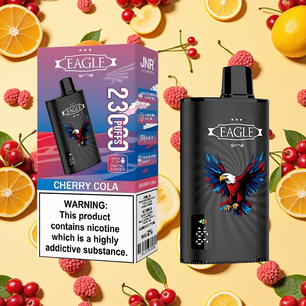 JNR EAGLE Smart 23000 Puffs Cherry Cola Digital Mesh Coil 25ml E-liquid 2 Nicotine