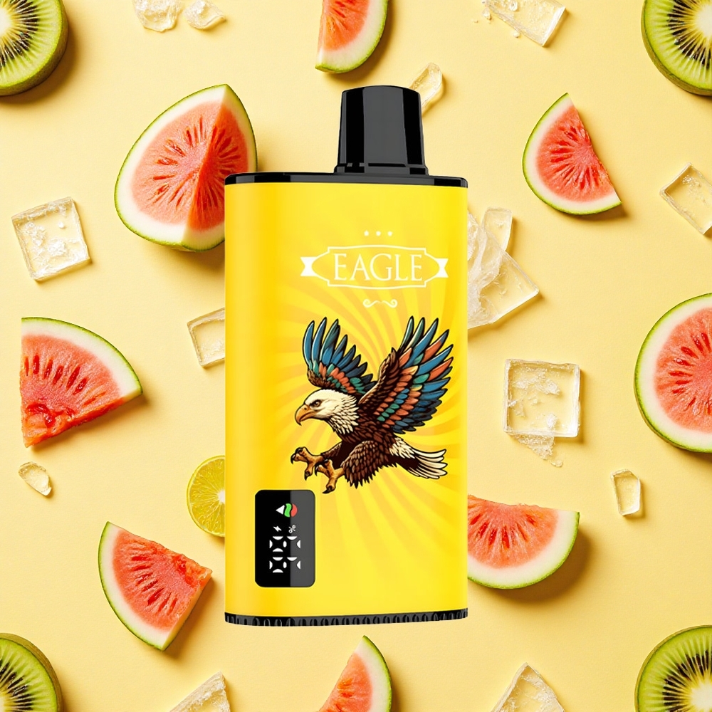 JNR EAGLE Smart 23000 Puffs Kiwi Watermelon Ice Digital Screen 10ohm Mesh Coil 25ml E-liquid