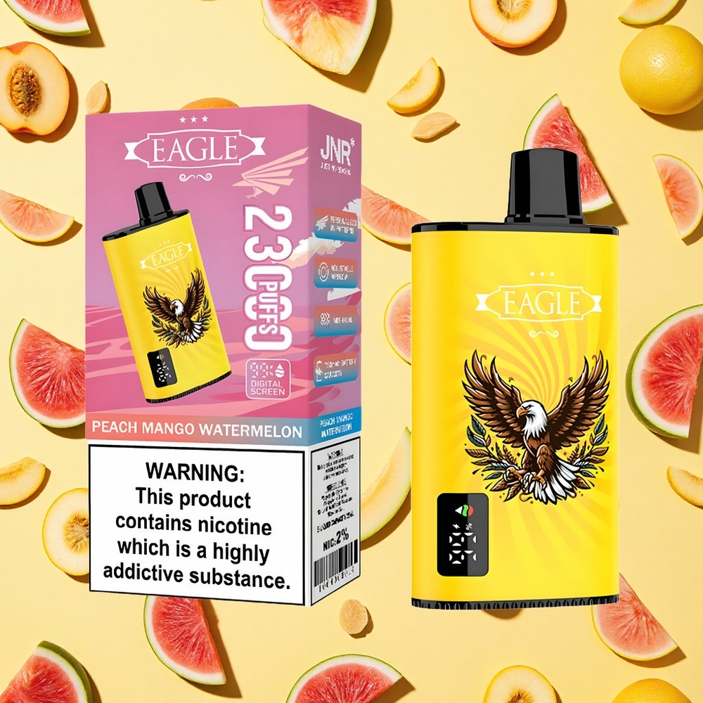 JNR EAGLE Smart 23000 Puffs Peach Mango Watermelon 25ml E-liquid 2 Nicotine Mesh Coil