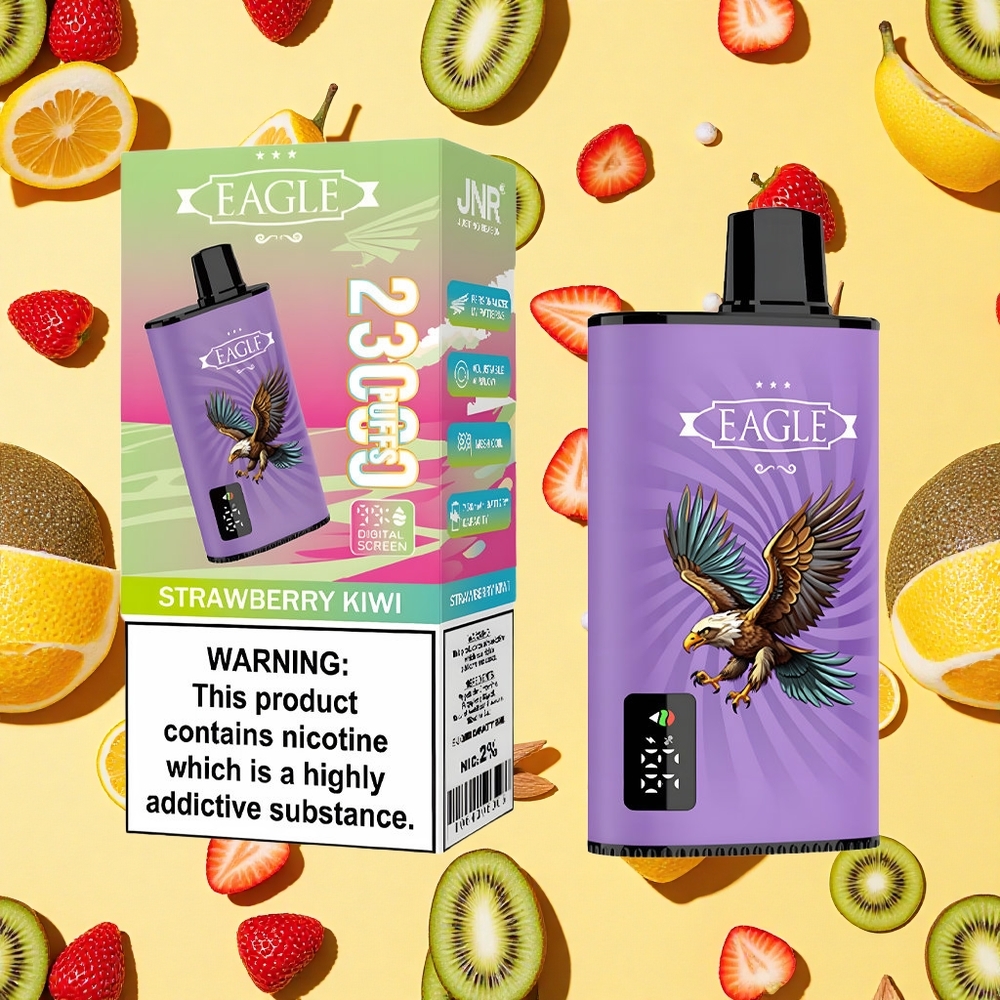 JNR EAGLE Smart 23000 Puffs Strawberry Kiwi Digital Screen 25ml E-liquid 10ohm