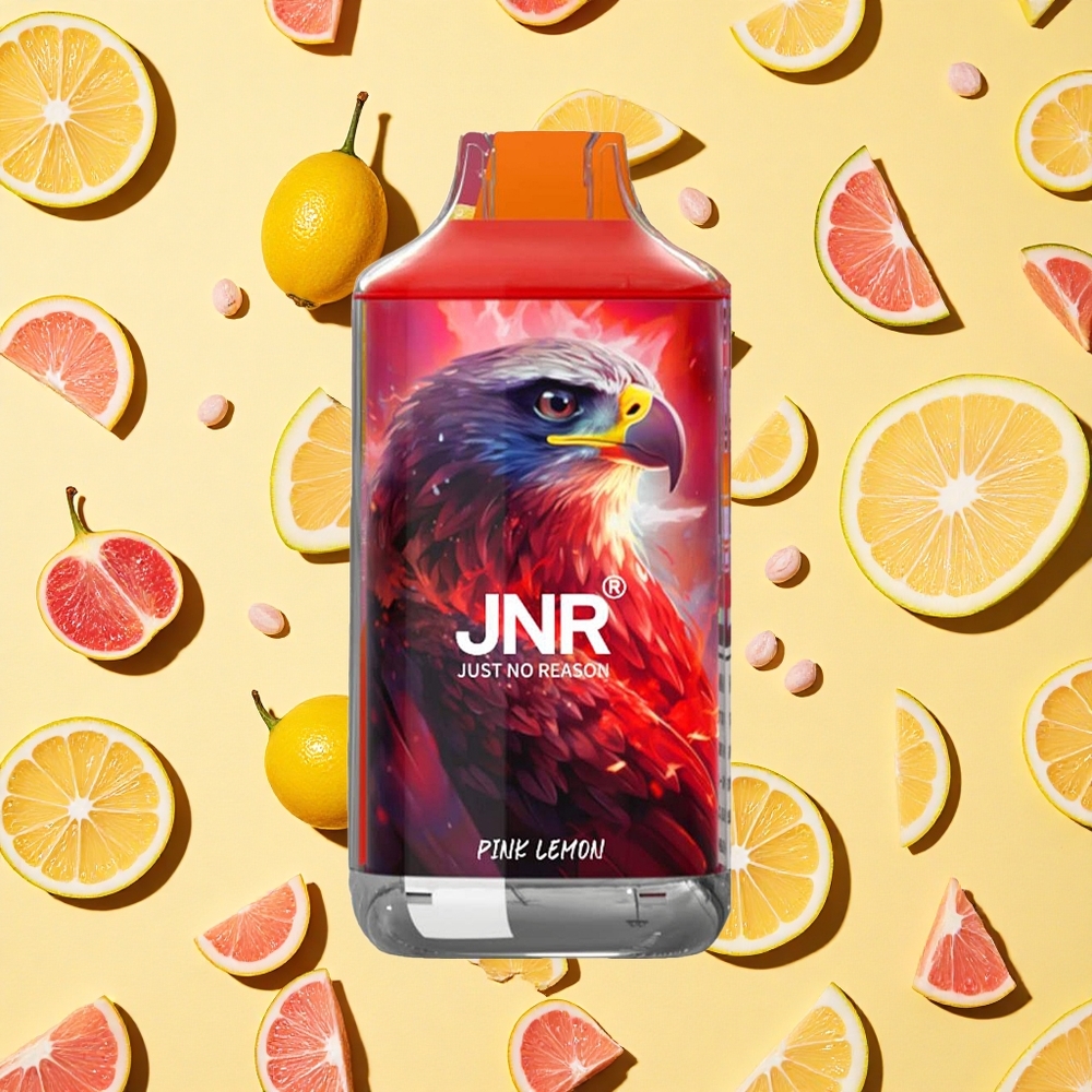 JNR Falcon 16000 Puffs 22ml E-liquid Pink Lemon Dual Mesh Coil LED Type-C Charging