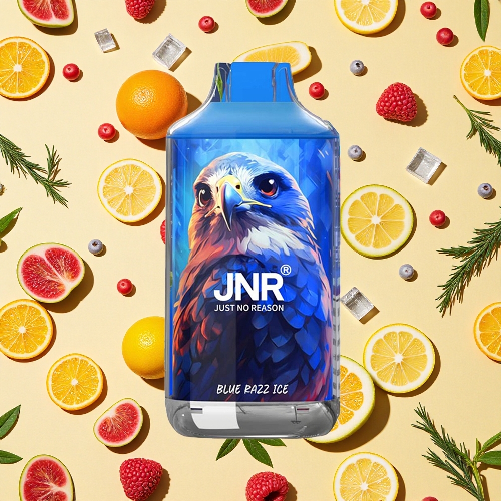 JNR Falcon 16000 Puffs Blue Razz Ice 22ml E-liquid Dual Mesh Coil LED
