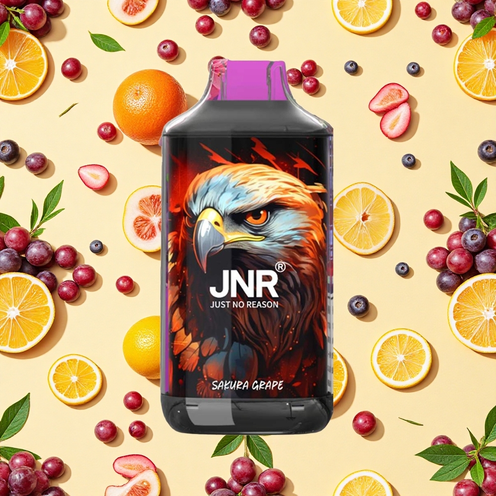JNR Falcon 16000 Puffs Sakura Grape 22ml E-liquid Dual Mesh Coil 02 Nicotine