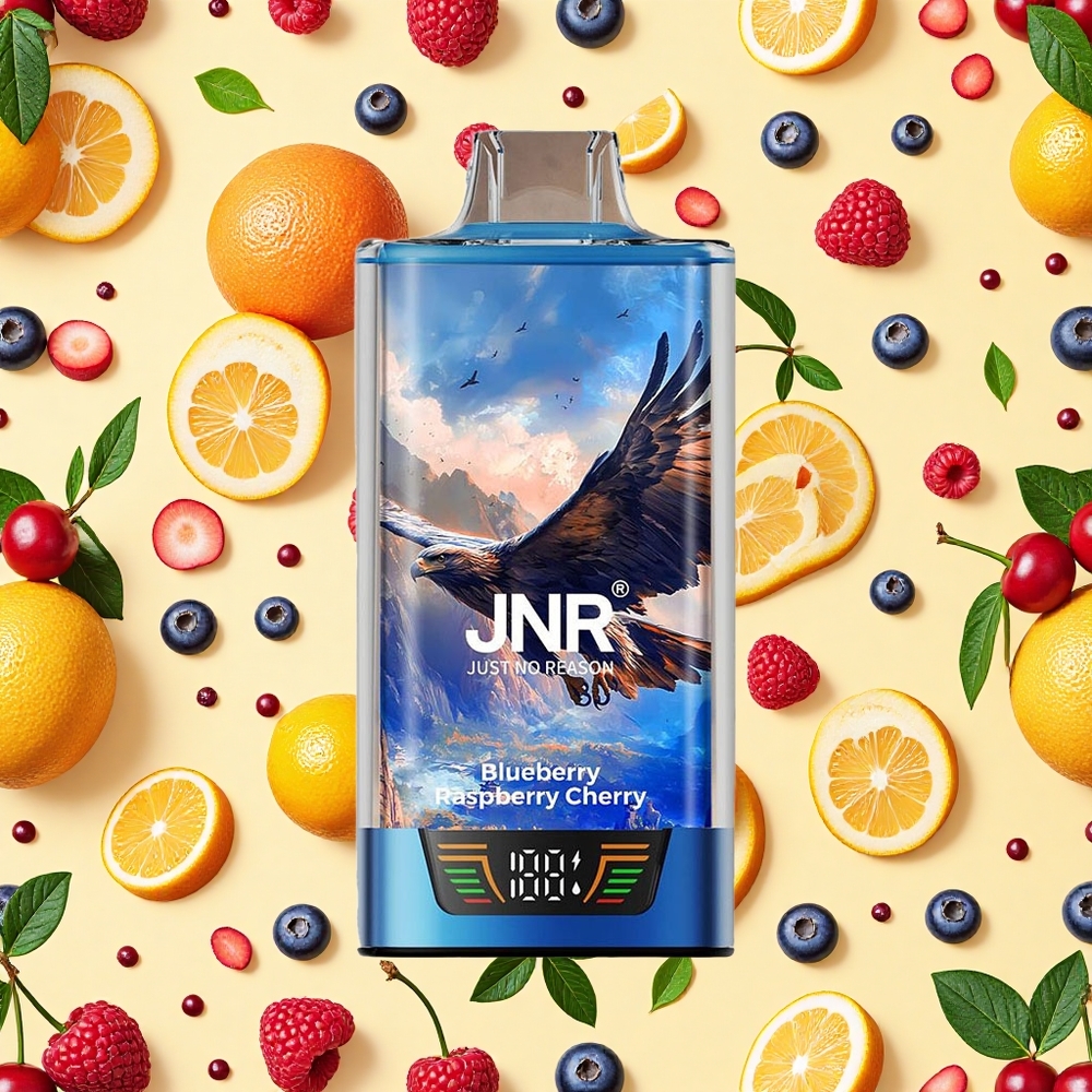 JNR Falcon Pro 28000 Puffs Blueberry Raspberry Cherry 30ml E-liquid 950mAh Battery Capacity Dual Mesh Coil