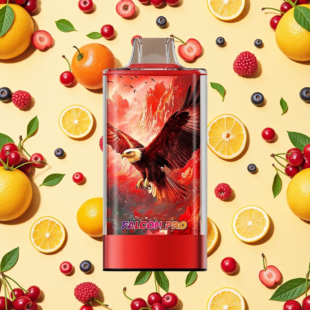 JNR Falcon Pro 28000 Puffs Cherry Berry 30ml E-liquid USB-C Dual Mesh Coil