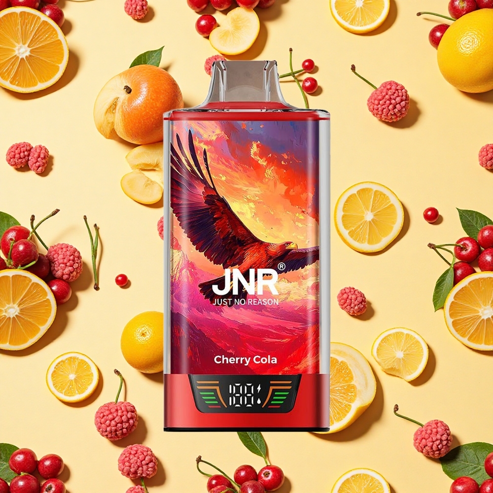 JNR Falcon Pro 28000 Puffs Cherry Cola 30ml E-liquid 5 Smart USB-C Dual Mesh Coil