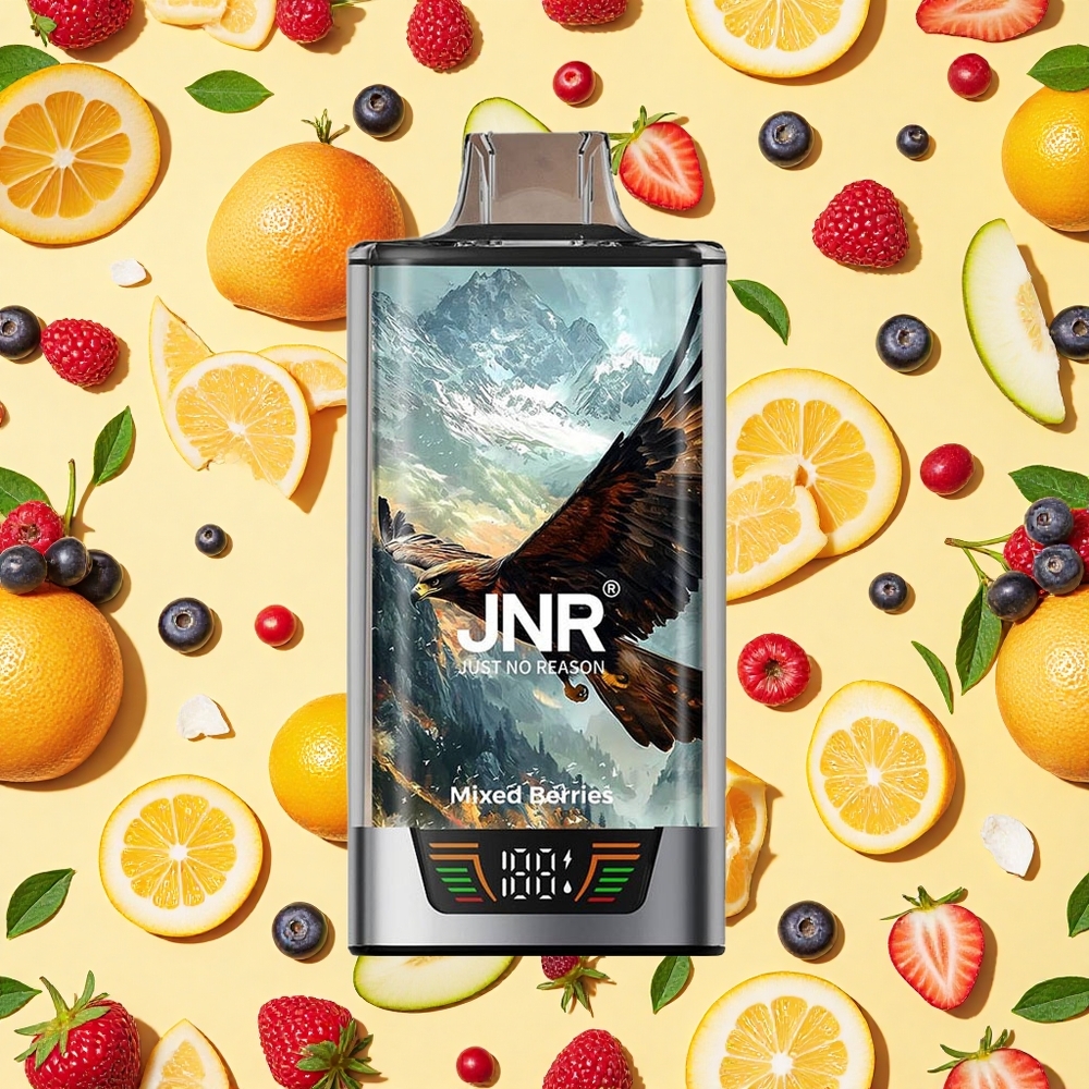 JNR Falcon Pro 28000 Puffs Mixed Berries 30ml E-liquid 5 Nicotine Smart Display