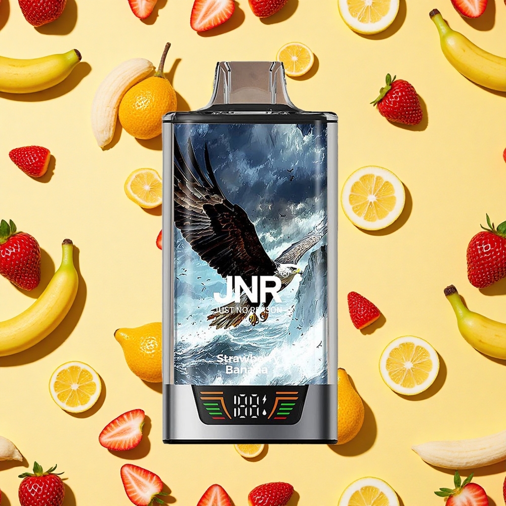 JNR Falcon Pro 28000 Strawberry Banana 30ml E-liquid 5 Nicotine Smart Display