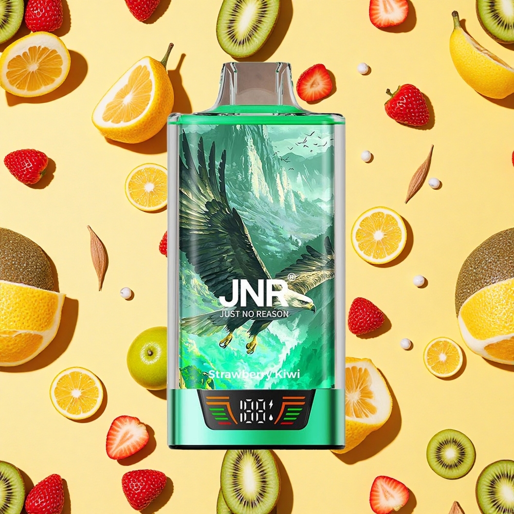 JNR Falcon Pro 28000 Strawberry Kiwi 30ml E-liquid 950mAh Battery Capacity USB-C Dual Mesh Coil MTL