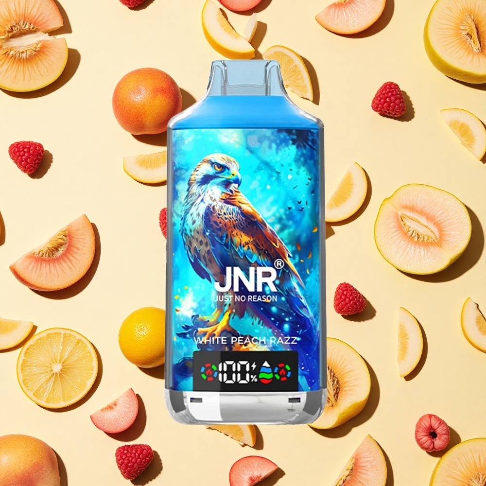 JNR Falcon X 18000 Puffs 24ml E-liquid 750mAh Battery Capacity White Peach Razz