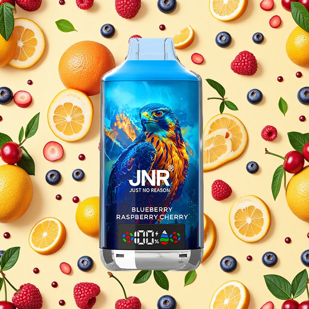 JNR Falcon X 18000 Puffs 24ml E-liquid Dual Mesh Coil Blueberry Raspberry Cherry