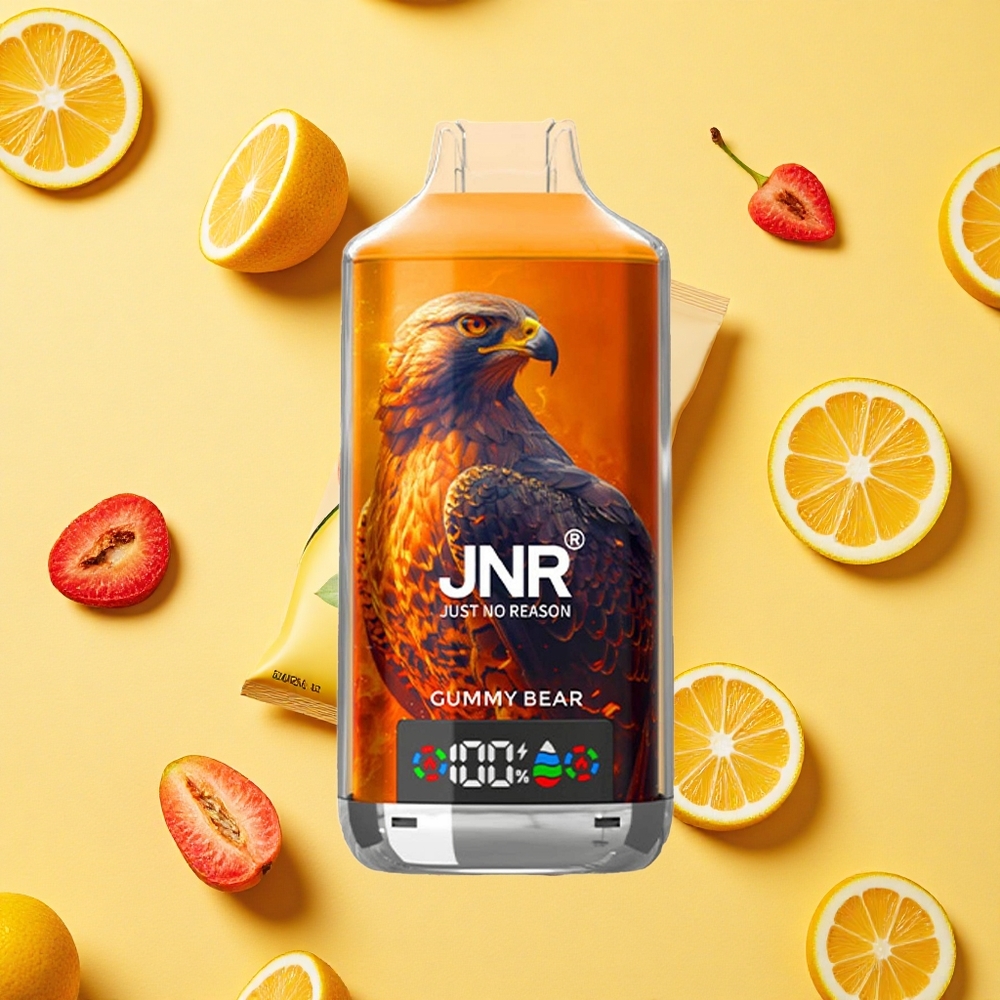 JNR Falcon X 18000 Puffs Gummy Bear Dual Mesh Coil 24ml E-liquid Type-C Charging
