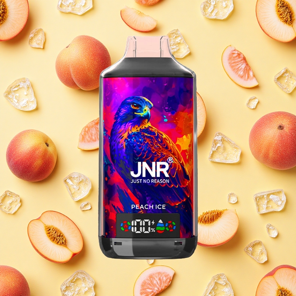 JNR Falcon X 18000 Puffs Peach Ice 24ml E-liquid Dual Mesh Coil 750mAh Battery Capacity