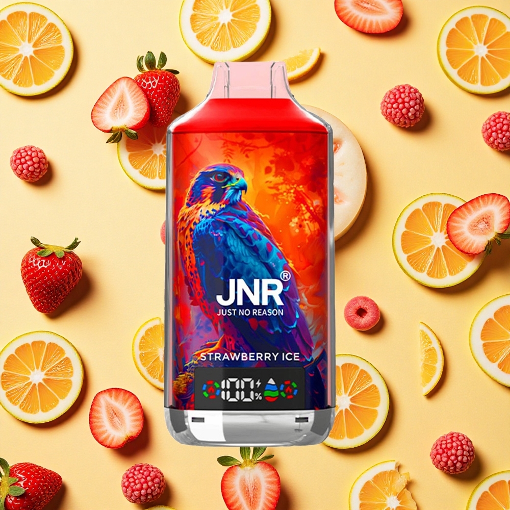 JNR Falcon X 18000 Puffs Strawberry Ice 24ml E-liquid Dual Mesh Coil Type-C Charging