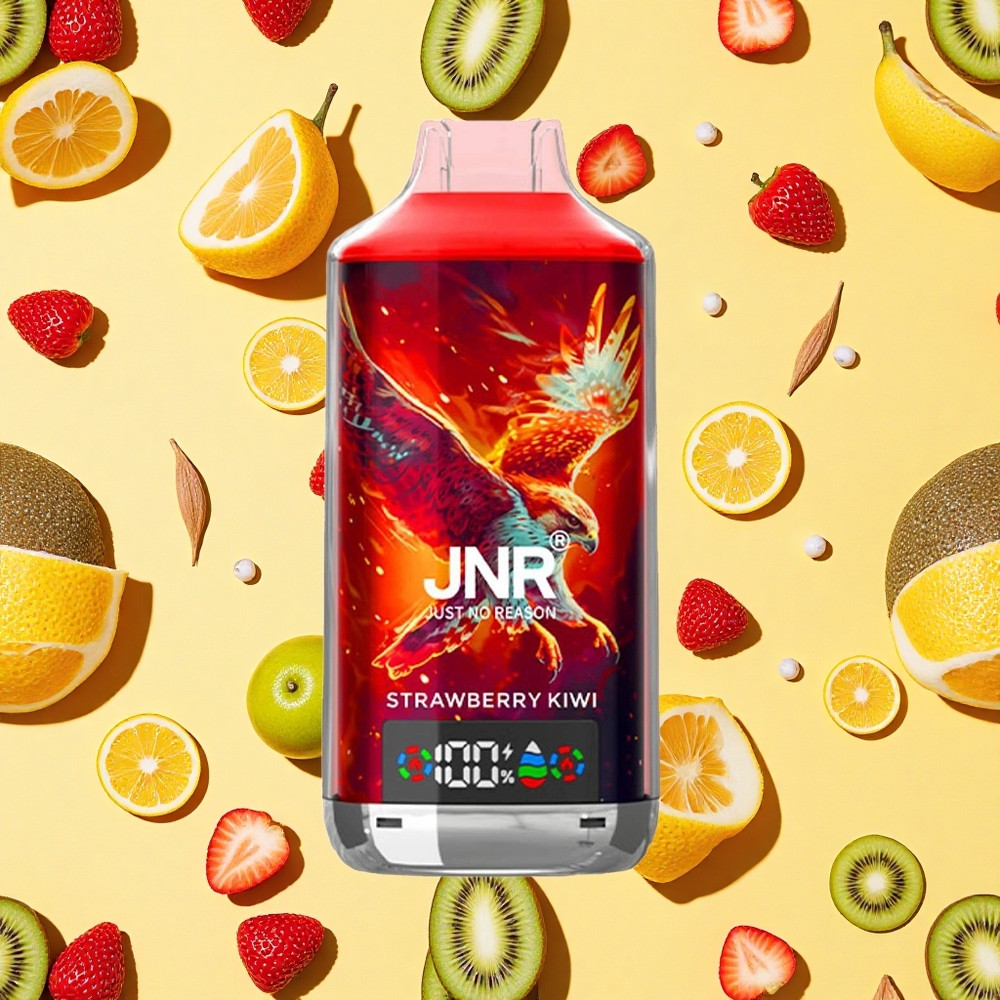 JNR Falcon X 18000 Puffs Strawberry Kiwi 24ml E-liquid Dual Mesh Coil Type-C Charging