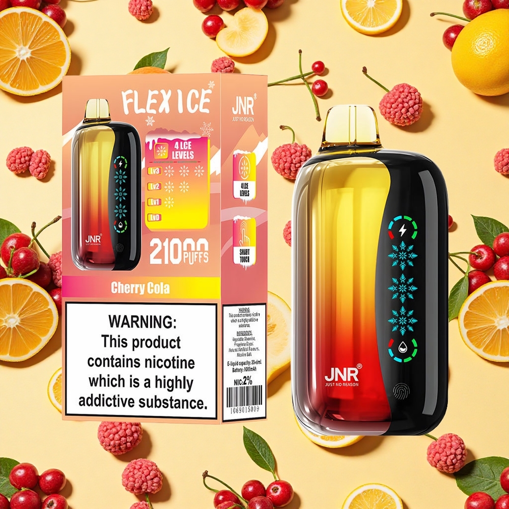 JNR Flex Ice 21000 Puffs Cherry Cola 26ml E-liquid Airflow Touch 12 Ohm
