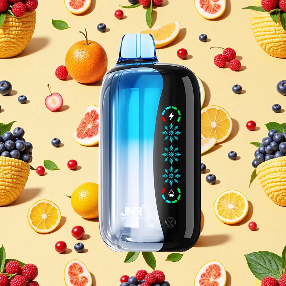 JNR Flex Ice 21000 Puffs Dual Mesh Coil Touch Screen Blue Cherry Explosion