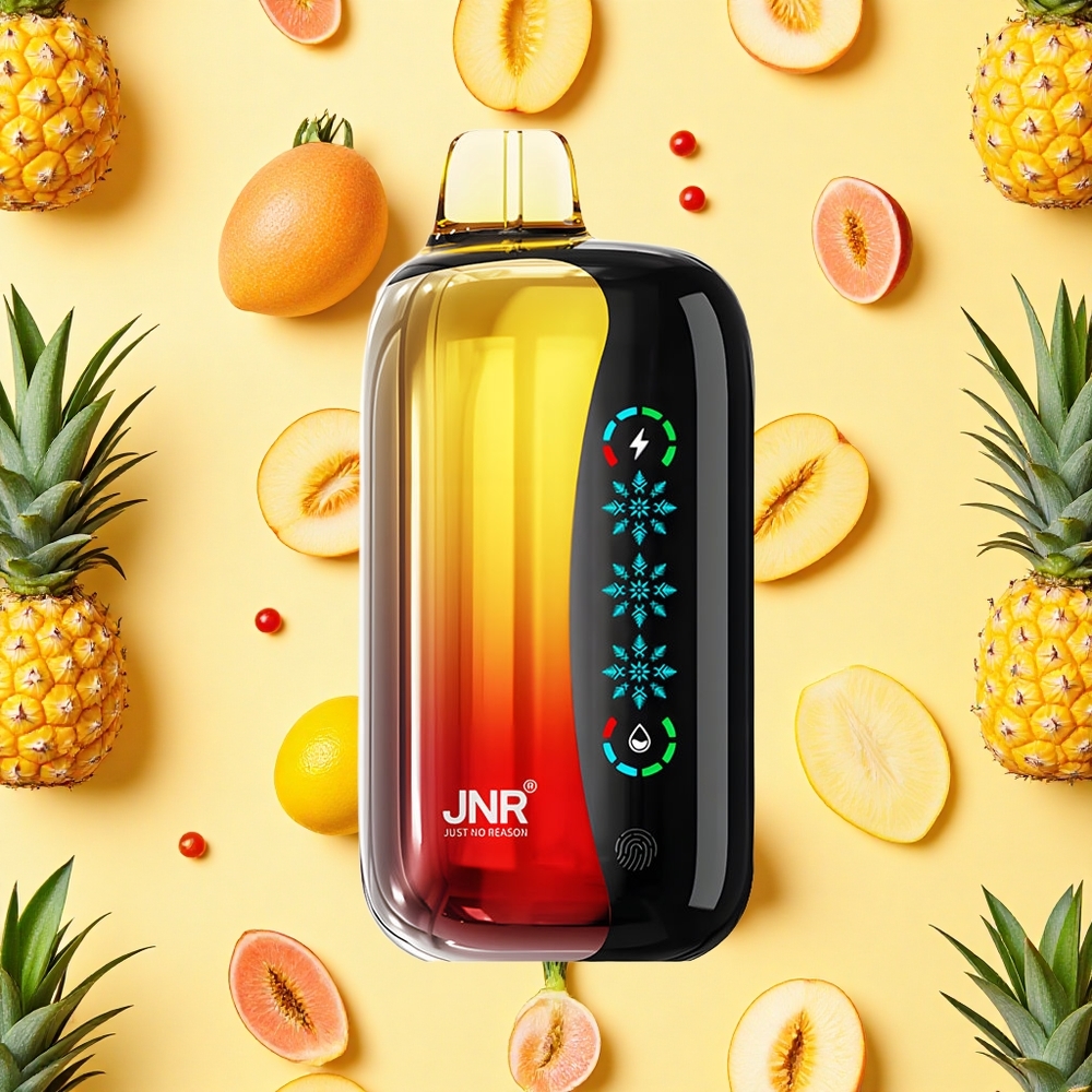 JNR Flex Ice 21000 Puffs Peach Mango Pineapple 26ml E-liquid Airflow Touch 12Ohm