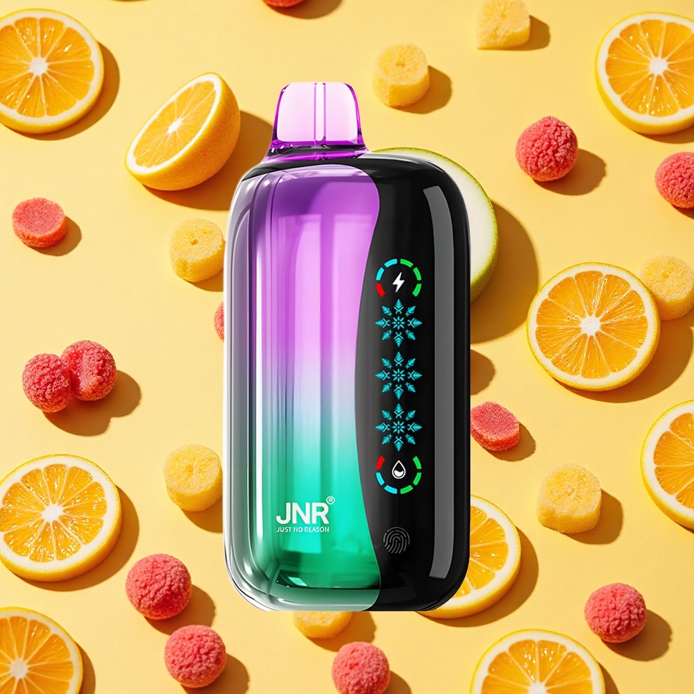 JNR Flex Ice 21000 Puffs Sour Cherry Gummies 26ml E-liquid Airflow 1000mAh Battery Capacity