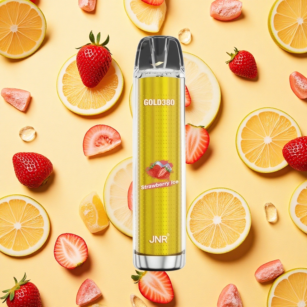 JNR Gold380 6000 Puffs 13ml E-liquid Strawberry Ice 025 Nicotine
