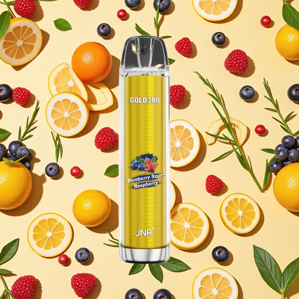 JNR Gold380 6000 Puffs 1500mAh Battery Capacity 13ml E-liquid Blueberry Sour Raspberry