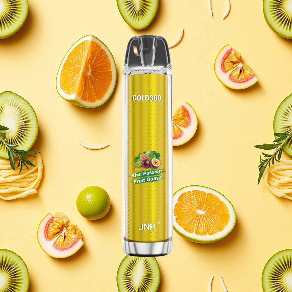 JNR Gold380 6000 Puffs Kiwi Passion Fruit Guava 1500mAh Battery Capacity 13ml E-liquid