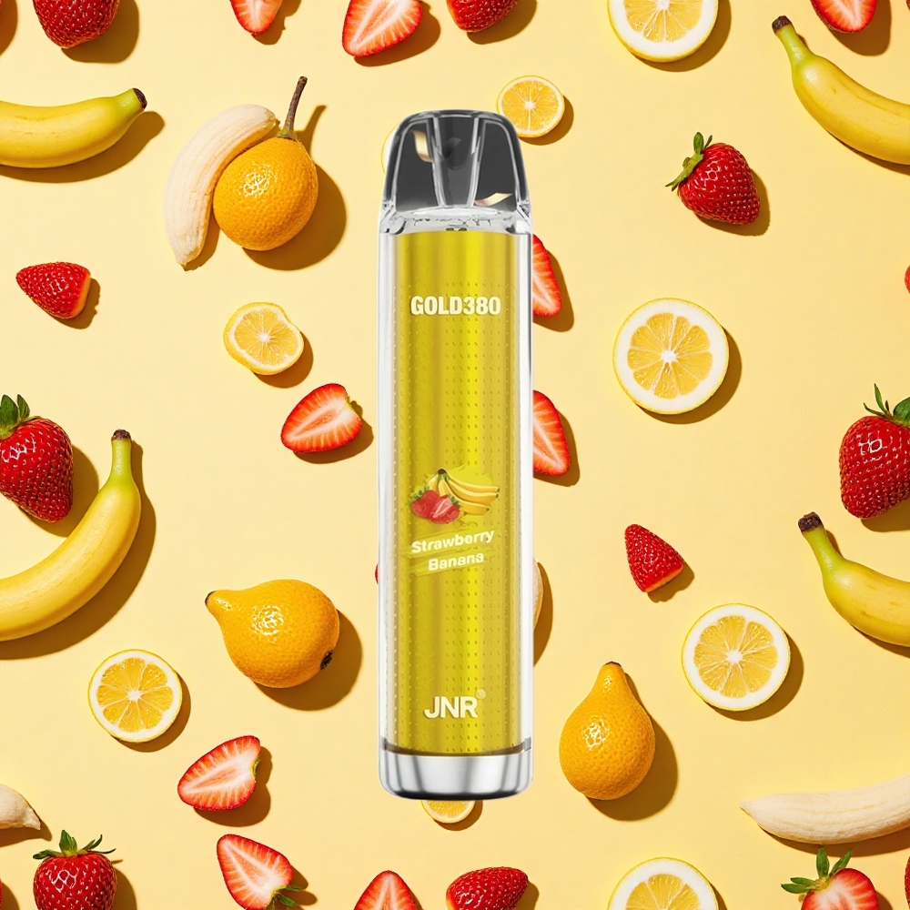 JNR Gold380 6000 Puffs Strawberry Banana 1500mAh Battery Capacity 13ml E-liquid