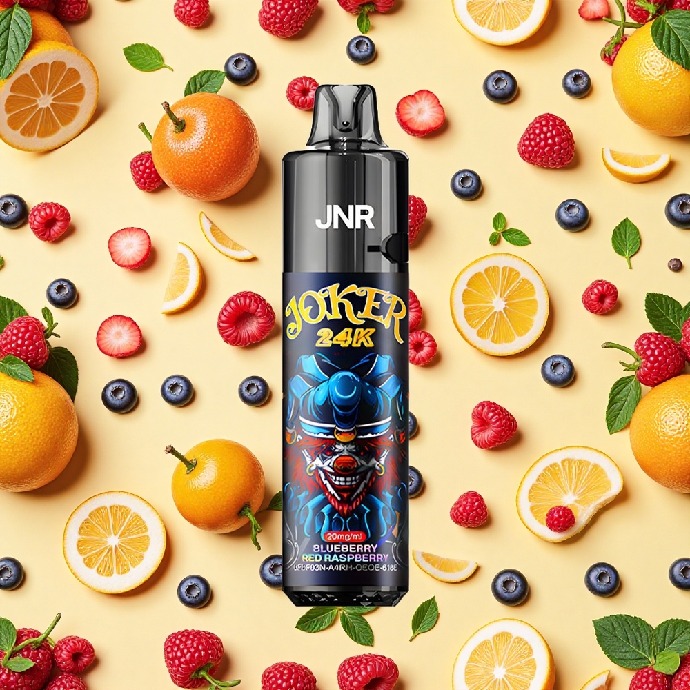 JNR Joker 24K Puffs 2+10ml E-liquid Refillable Blueberry Red Raspberry