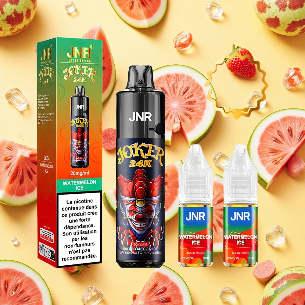 JNR Joker 24K Puffs Watermelon Ice 800mAh Battery Capacity 2 Nicotine Type-C Charging TPD