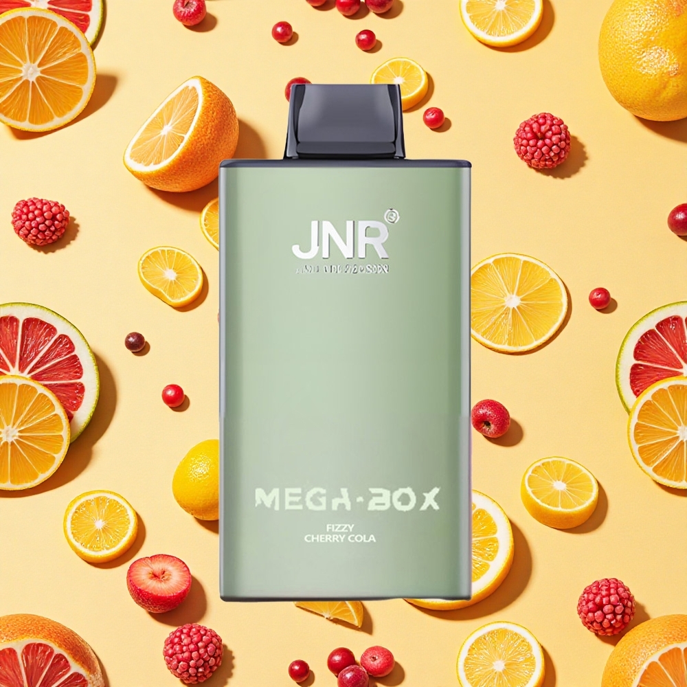 JNR Mega Box 25000 Puffs 30ml E-liquid 2 Nicotine Fizzy Cherry Cola Disposable Vape