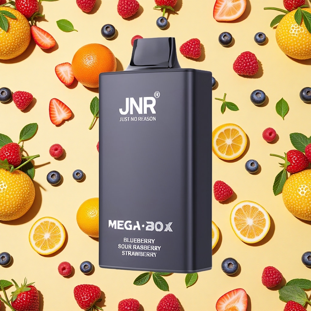 JNR Mega Box 25000 Puffs 30ml E-liquid 850mAh Battery Capacity Blueberry Sour Raspberry Strawberry