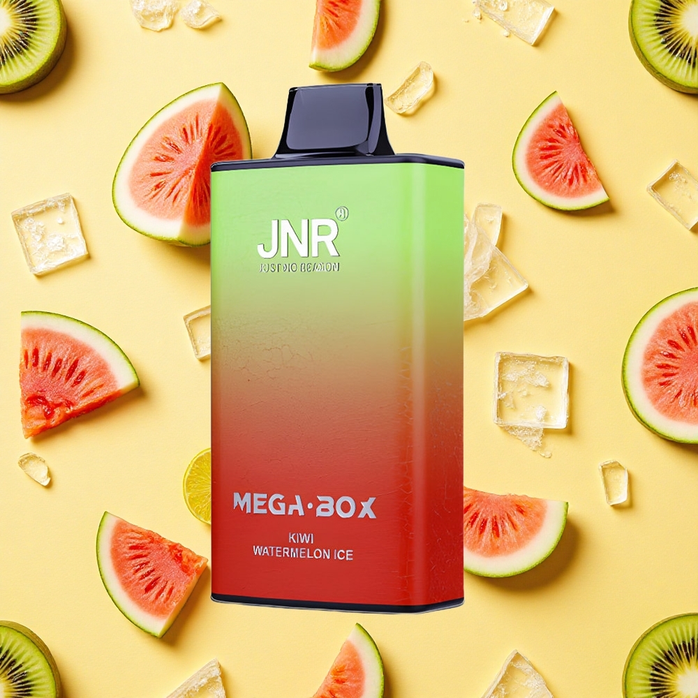 JNR Mega Box 25000 Puffs 30ml E-liquid Kiwi Watermelon Ice Dual Mesh Coil Type-C Charging