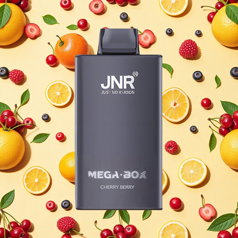 JNR Mega Box 25000 Puffs Cherry Berry 30ml E-liquid 850mAh Battery Capacity Dual Mesh Coil