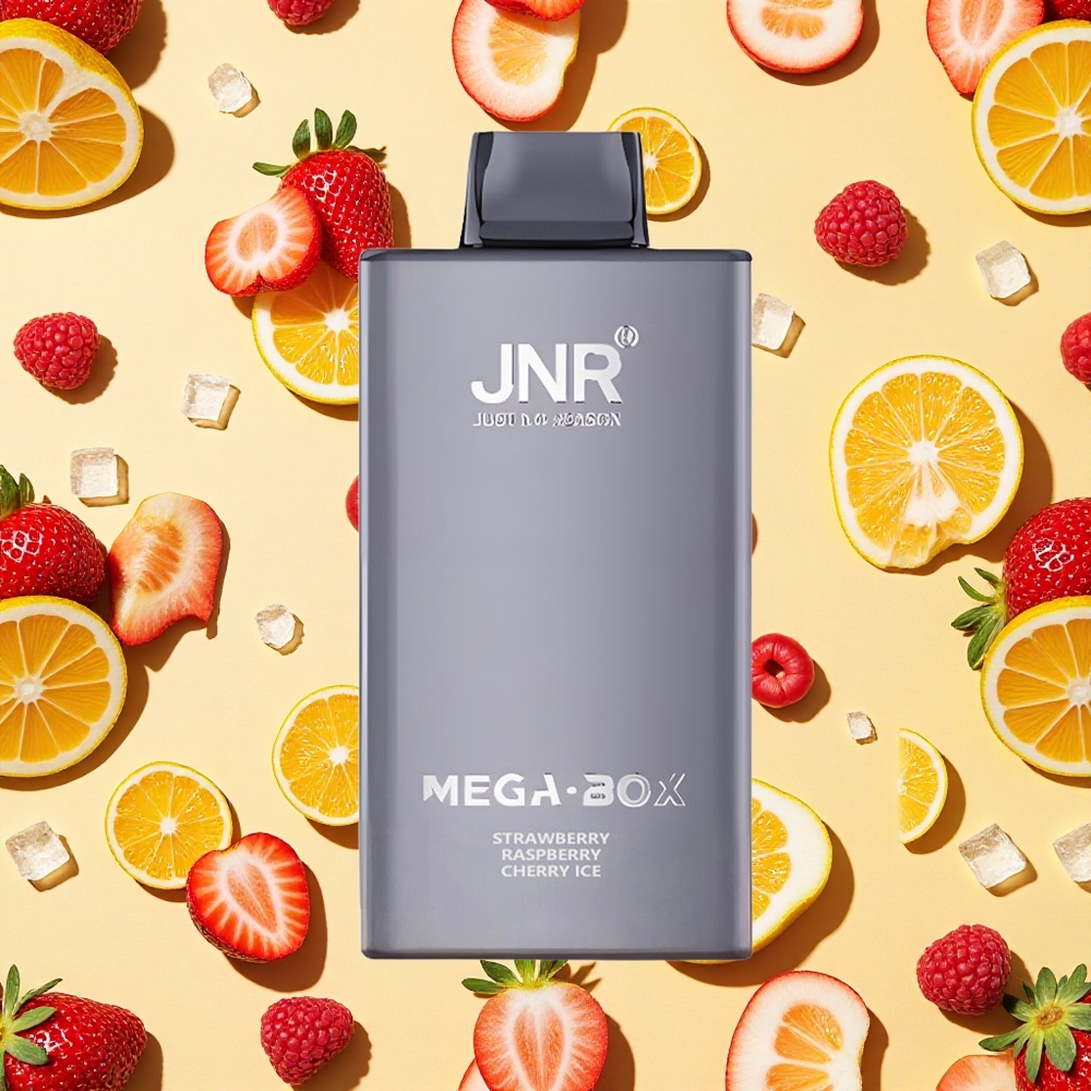 JNR Mega Box 25000 Puffs Strawberry Raspberry Cherry Ice Type-C Charging 30ml E-liquid 2 Nicotine