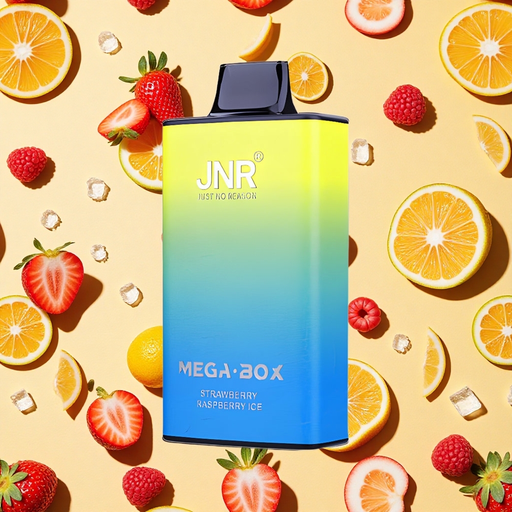 JNR Mega Box 25000 Puffs Strawberry Raspberry Ice 30ml E-liquid 850mAh Battery Capacity Dual Mesh Coil