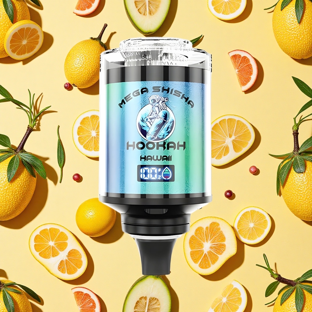 JNR Mega Shisha Hookah 100K 60ml E-liquid 2200mAh Battery Capacity Type-C Charging Hawaii Desktop Hookah