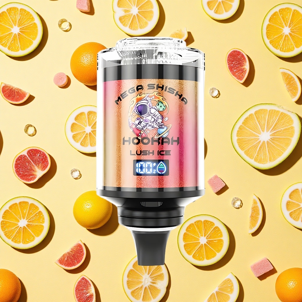 JNR Mega Shisha Hookah 100K Lush Ice 60ml E-liquid 2200mAh Battery Capacity Smart Screen