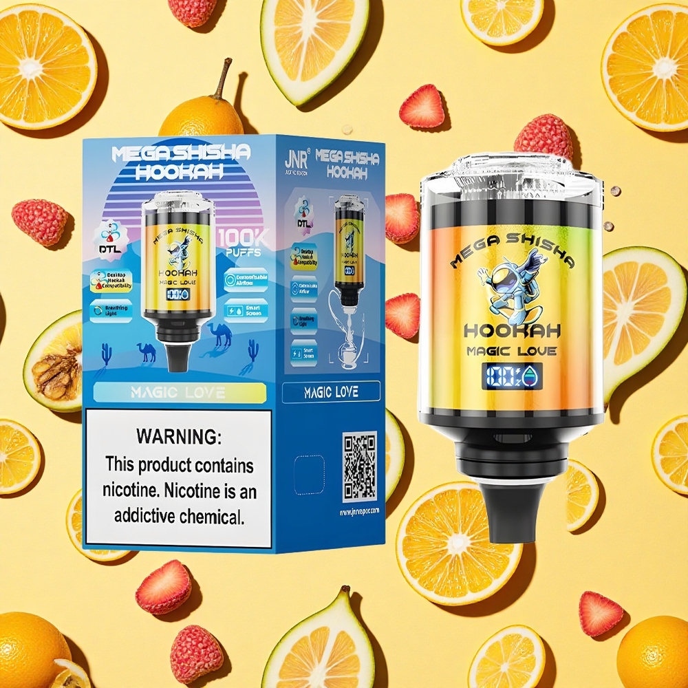 JNR Mega Shisha Hookah 100K Puffs 60ml E-liquid 2200mAh Battery Capacity Desktop Magic Love