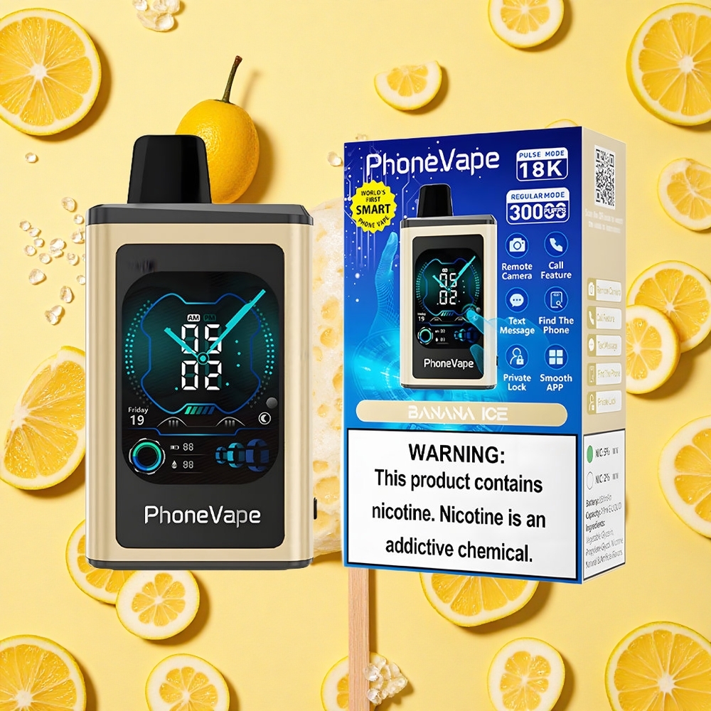 JNR PhoneVape 30000 850mAh Battery Capacity Type-C Charging Battery Disposable Banana Ice