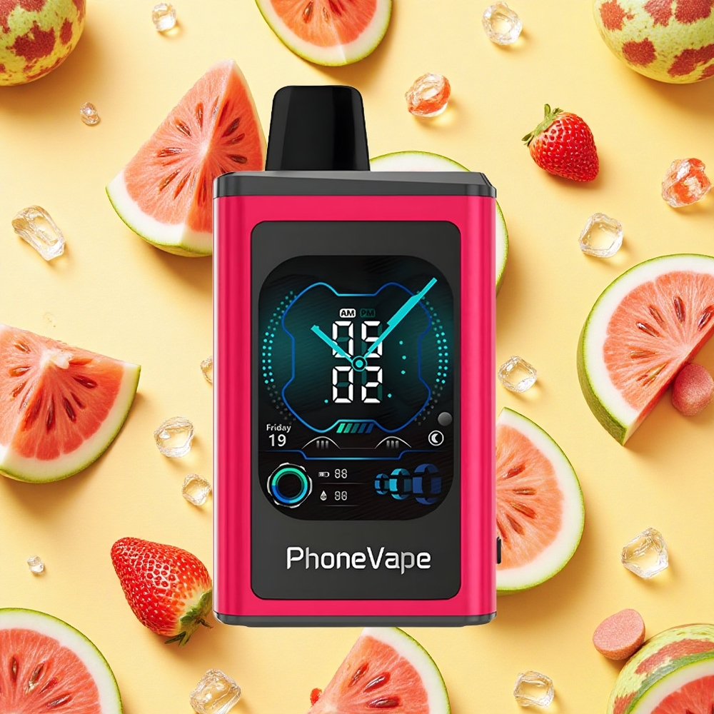 JNR PhoneVape 30000 850mAh Battery Capacity Type-C Charging Battery Watermelon Ice App Display