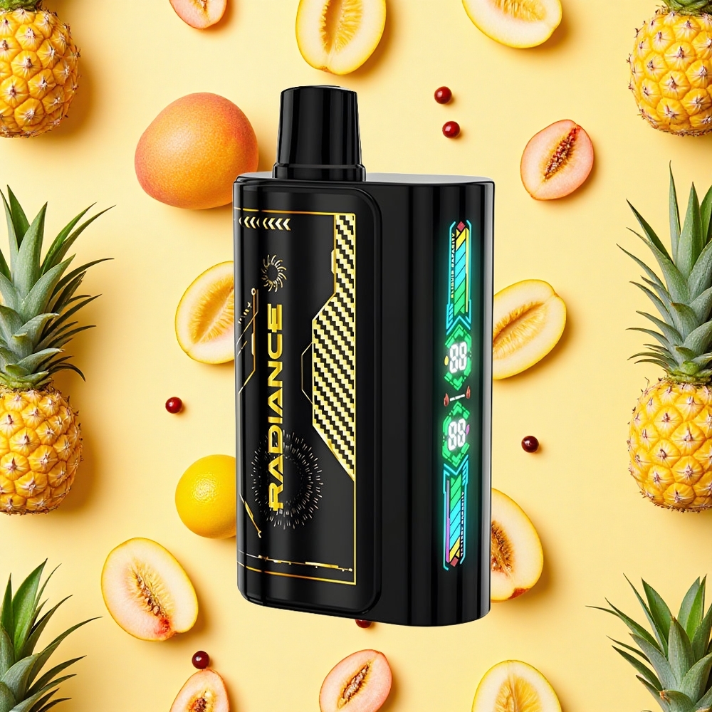 JNR Radiance 31000 Puffs Peach Mango Pineapple 28ml E-liquid Dual Mesh Coil 950mAh Battery Capacity