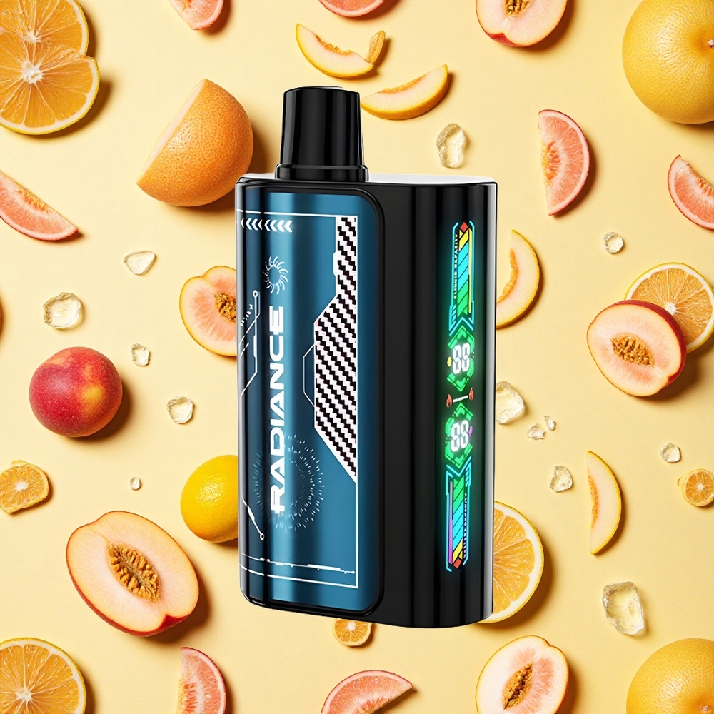 JNR Radiance 31000 Puffs Summer Peach Ice 28ml E-liquid Dual Mesh Coil 950mAh Battery Capacity