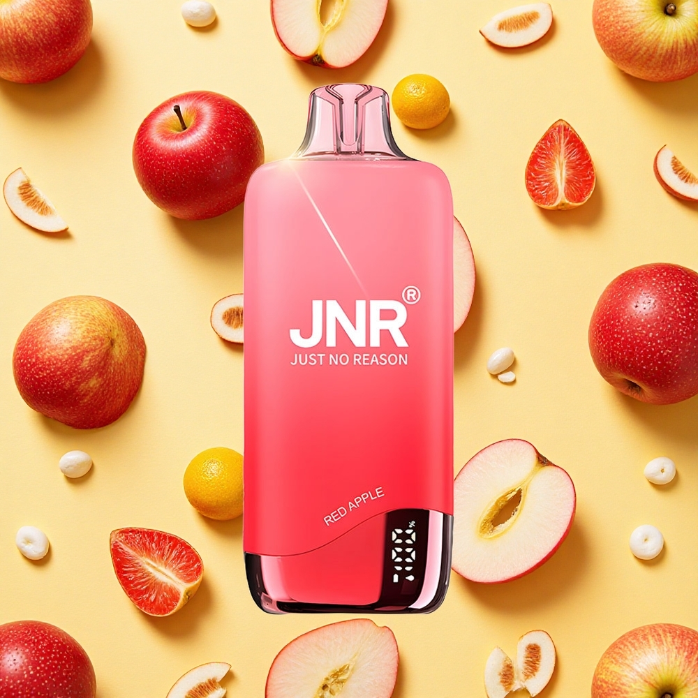 JNR Rainbow 10500 Puffs 18ml E-liquid Red Apple Mesh Coil 08ohm USB-C